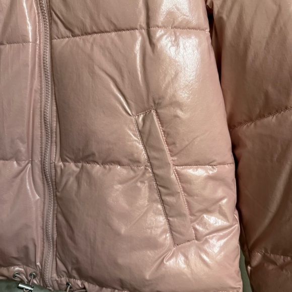 UGG Pink Quilted Puffer Jacket with High Collar Size S NWT - Picture 5 of 7